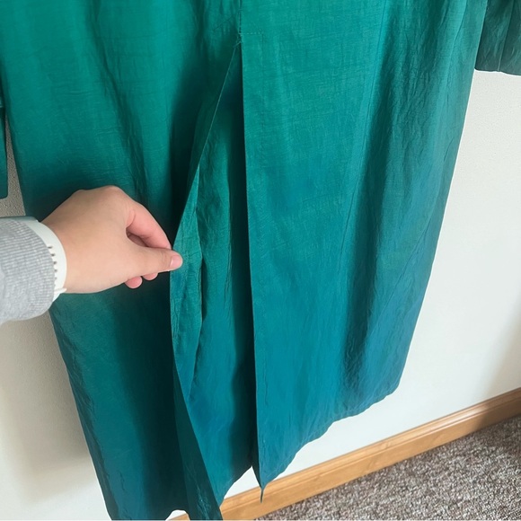 London Fog Teal Double-Breasted Trench Coat One Size - Picture 13 of 14